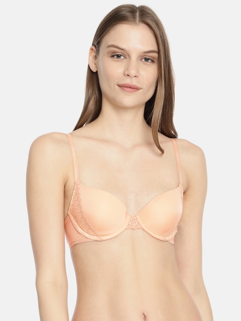 

Calvin Klein Underwear Beige Solid Underwired Lightly Padded T-shirt Bra QF5147AD20N-20N