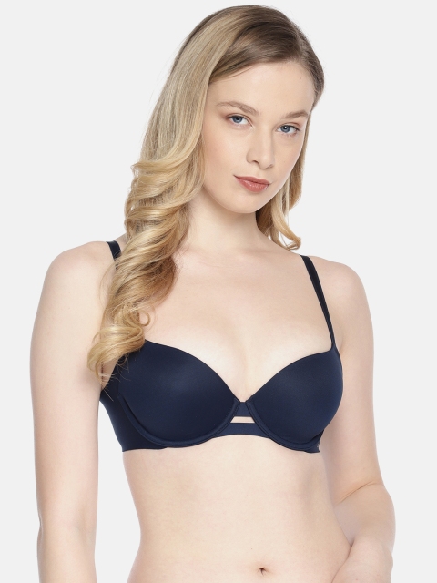 

Calvin Klein Underwear Navy Solid Underwired Lightly Padded T-shirt Bra, Navy blue
