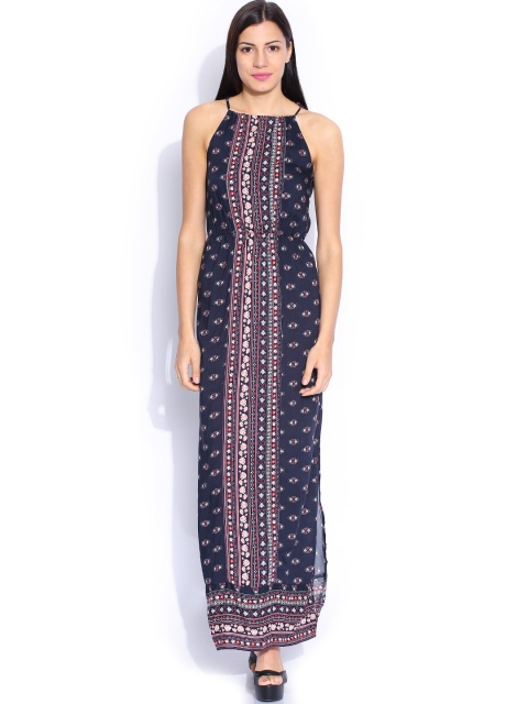 

ONLY Navy Printed Maxi Dress, Navy blue