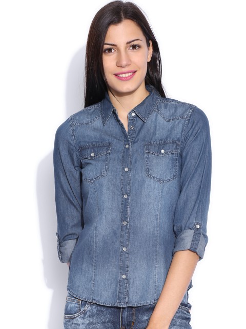 

ONLY Blue Denim Shirt