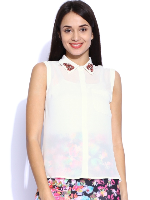 

ONLY White Sheer Shirt