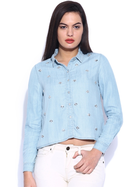 

ONLY Blue Denim Shirt