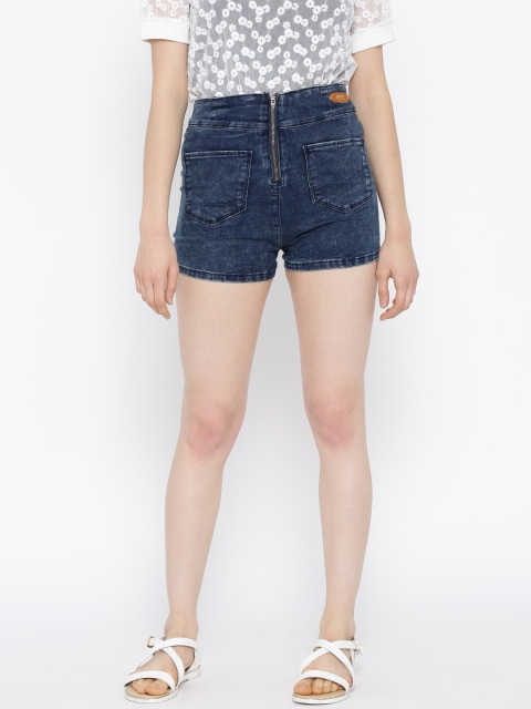 

ONLY Blue Zipper Denim Shorts