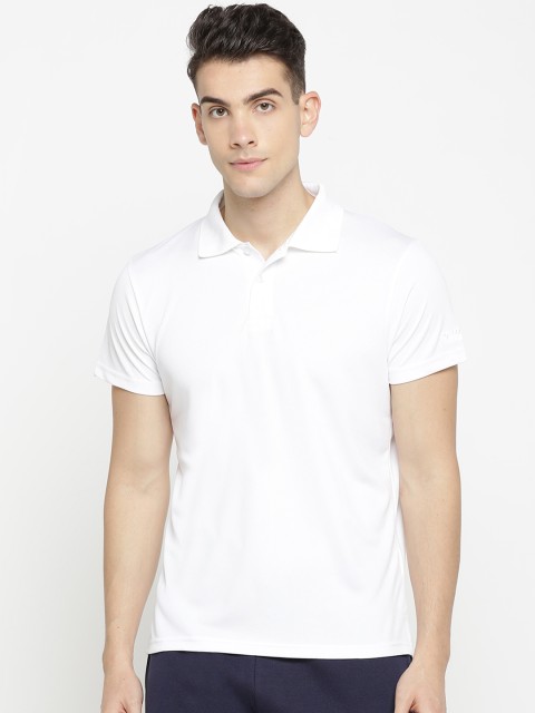 

Lotto Men White Solid Polo Collar T-shirt