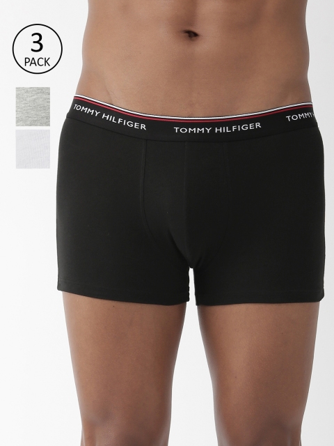 

Tommy Hilfiger Men Pack of 3 Solid Trunks A9AB4106, Black