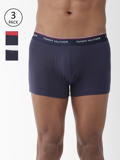 

Tommy Hilfiger Men Pack of 3 Trunks Solid A9AB4105, Navy blue