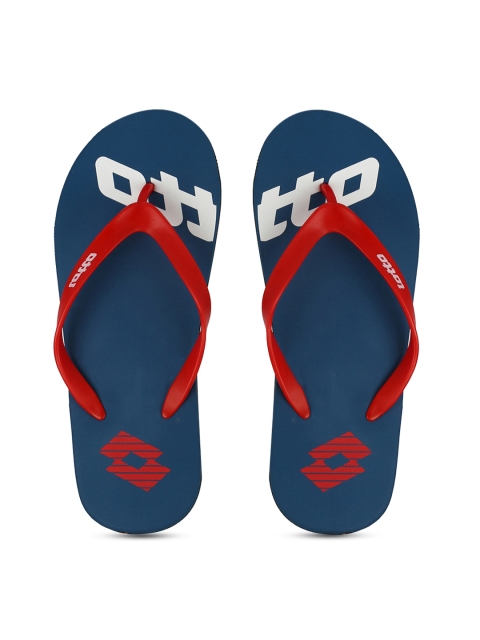

Lotto Men Red Printed Thong Flip-Flops