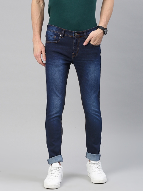 

American Crew Men Blue Slim Fit Mid-Rise Clean Look Stretchable Jeans