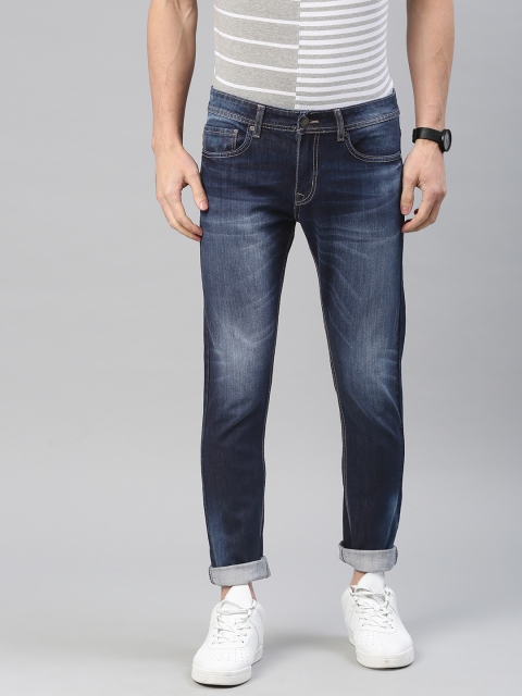 

American Crew Men Blue Slim Fit Mid-Rise Clean Look Stretchable Jeans