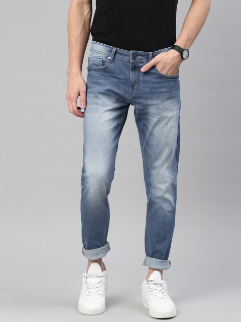 

American Crew Men Blue Slim Fit Mid-Rise Clean Look Stretchable Jeans