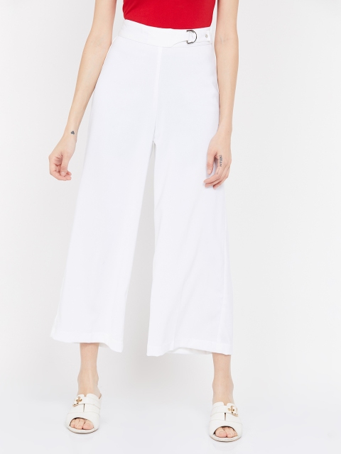 

CODE by Lifestyle Women White Solid Regular Fit Culottes