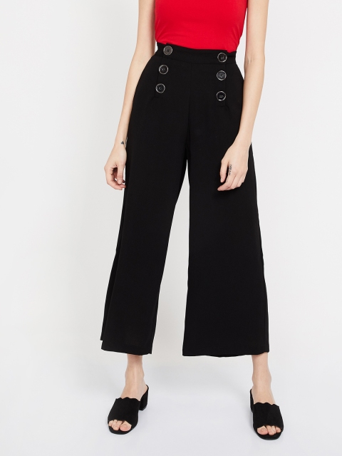 

CODE by Lifestyle Women Black Solid Regular Fit Culottes