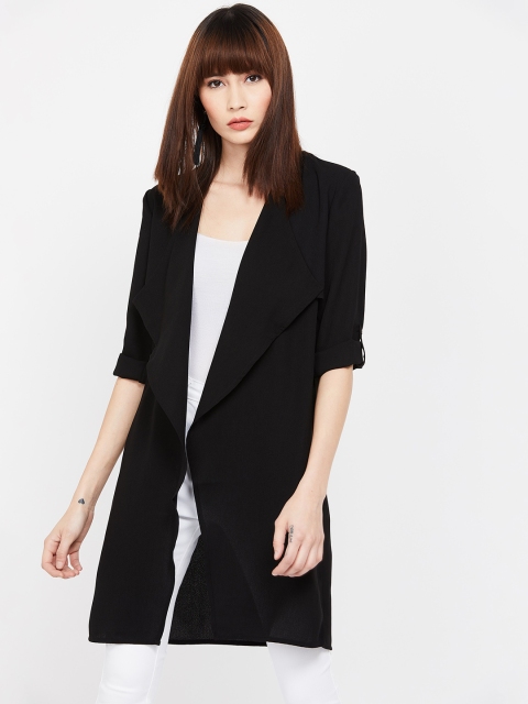 

CODE by Lifestyle Women Black Solid Open Front Shrug