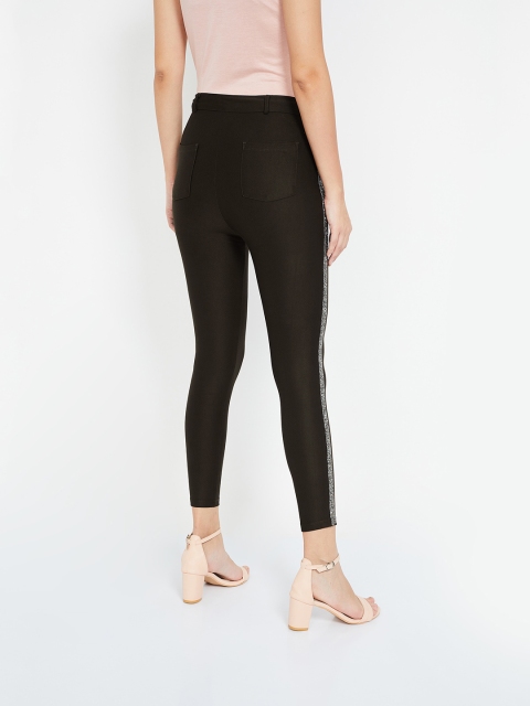 

CODE by Lifestyle Women Olive Brown Regular Fit Solid Regular Trousers