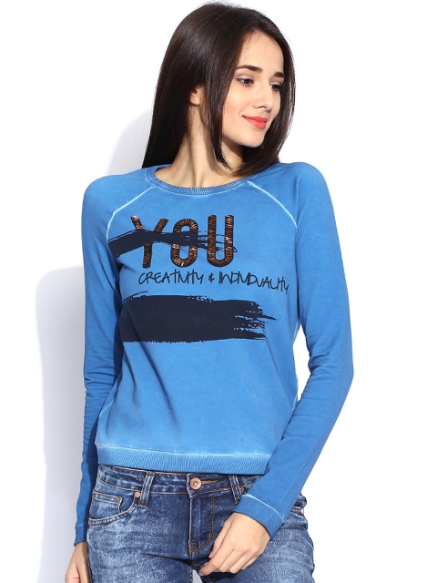 

ONLY Blue Printed Sweatshirt