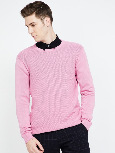

CODE by Lifestyle Men Pink Self Design Sweater