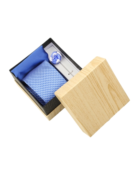 

Alvaro Castagnino Men Blue & Silver-Toned Accessory Gift Set