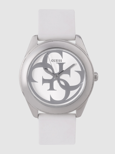 

GUESS Women White & Silver-Toned Analogue Watch W0911L1