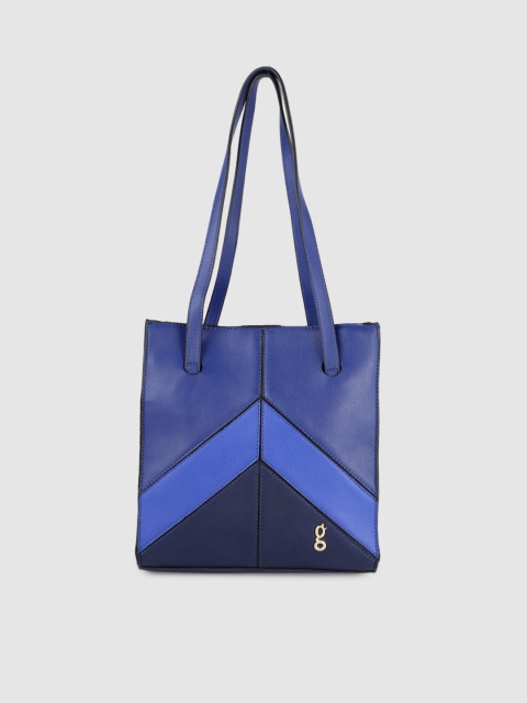 

Global Desi Navy Blue Textured Shoulder Bag