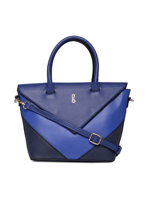 

Global Desi Blue Solid Handheld Bag
