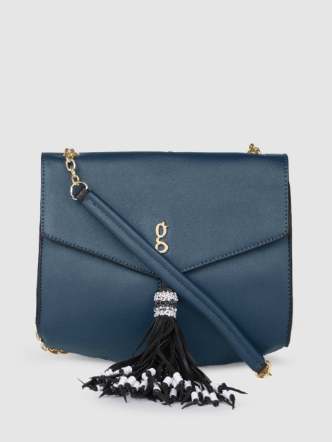 

Global Desi Blue Solid Sling Bag