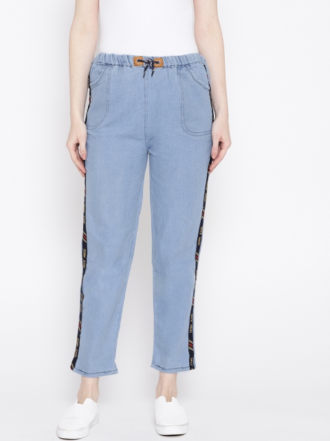 

ANTS Women Blue Skinny Fit Solid Regular Denim Trousers