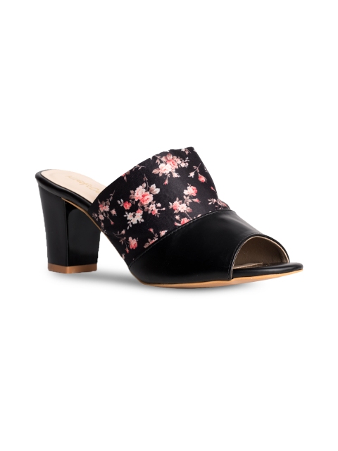 

Kraft Cellar Women Black & Pink Printed Mules