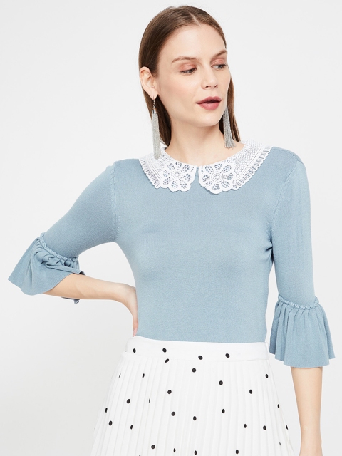

CODE by Lifestyle Women Blue Solid Top
