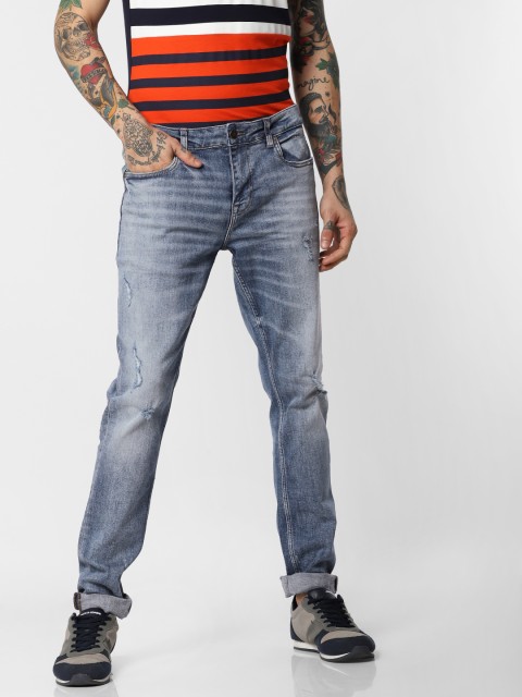 

Jack & Jones Men Blue Liam Skinny Fit Low-Rise Mildly Distressed Stretchable Jeans