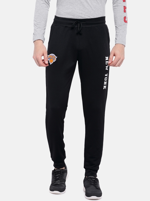 

NBA Men Black Solid Straight Fit Track Pants