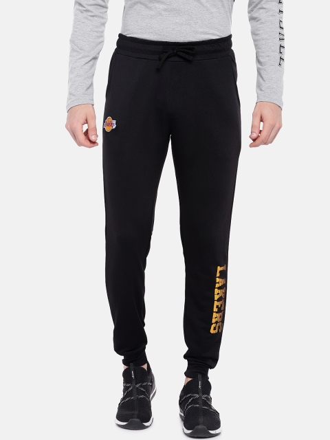 

NBA Men Black Solid Straight Fit Track Pants