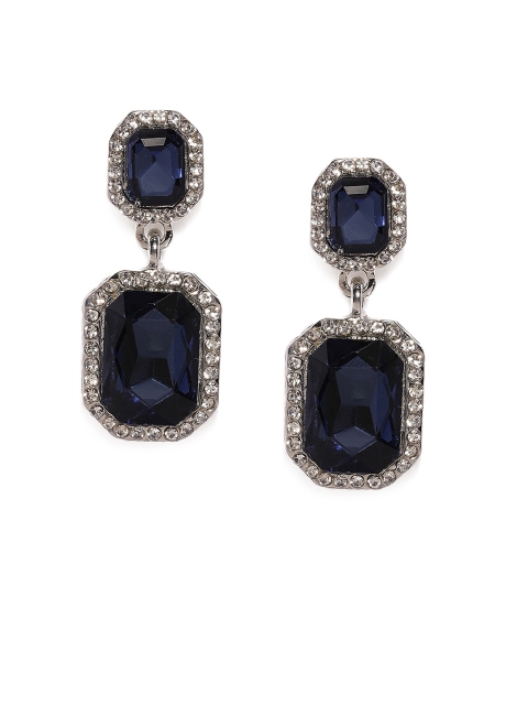 

justpeachy Blue Geometric Drop Earrings