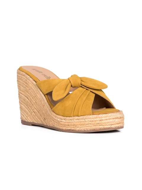 

Kraft Cellar Women Yellow Solid Peep Toes