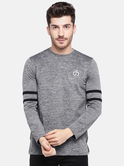 

YWC Men Grey Solid Sweatshirt
