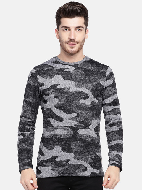

YWC Men Grey Camouflage Sweatshirt