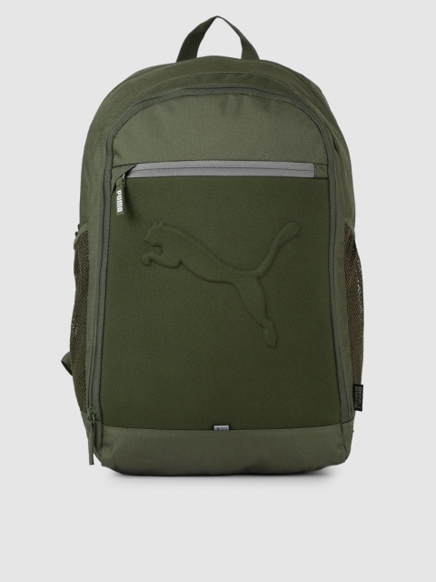 

Puma Unisex Olive Green Solid Buzz Backpack