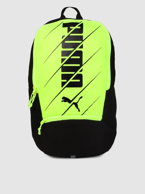 

Puma Unisex Fluorescent Green Brand Logo Backpack