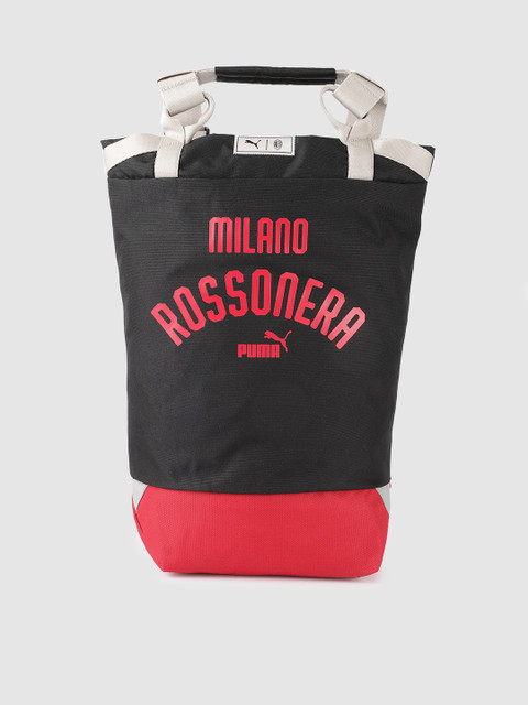 

Puma Unisex Black Typography AC Milan 1899 Urban Varsity Relax Backpack Cum Tote Bag