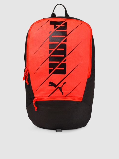 

Puma Unisex Black & Orange ftblPLAY Brand Logo Backpack
