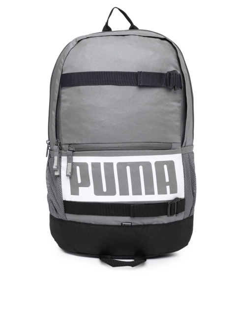

Puma Unisex Grey Brand Logo Deck Backpack