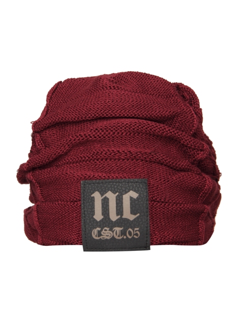 

FabSeasons Unisex Maroon & Black Reversible Beanie