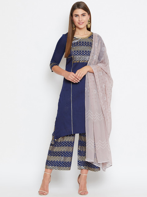 

AURELIA Mauve & Off-White Printed Dupatta