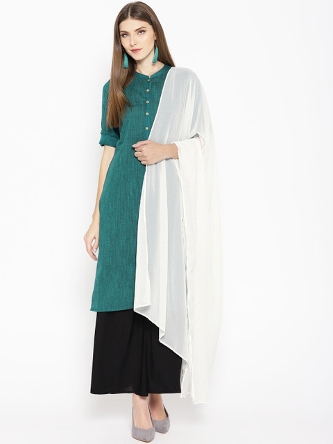

AURELIA Off-White & Silver Embelished Dupatta