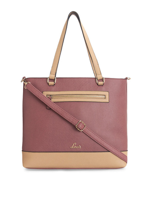 

Lavie Pink & Beige Solid Shoulder Bag