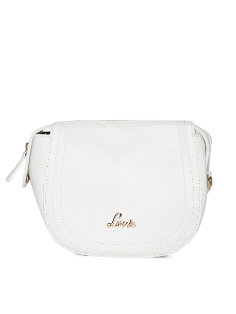 

Lavie White Solid Sling Bag