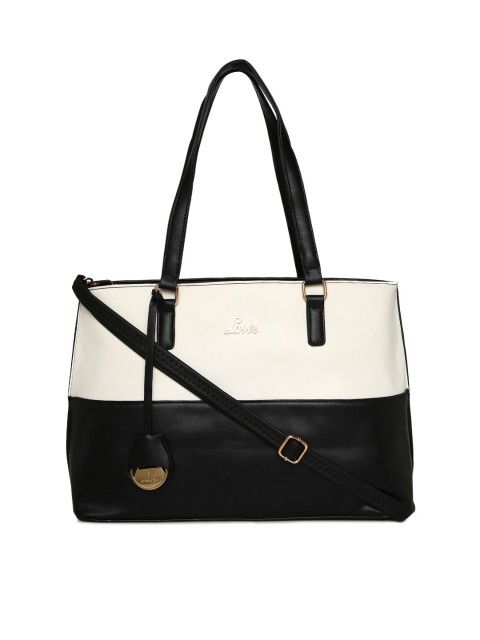 

Lavie White & Black Colourblocked Shoulder Bag