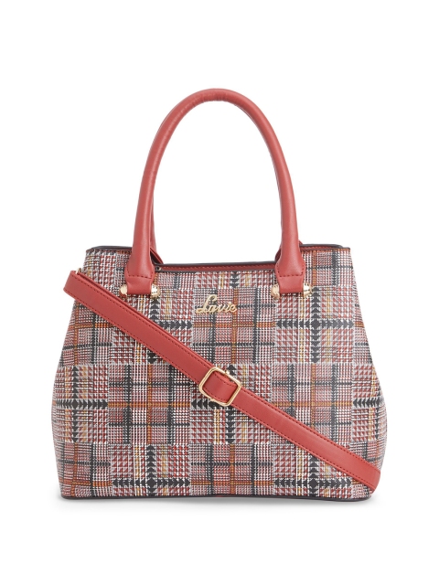 

Lavie Red & Black Checked Handheld Bag