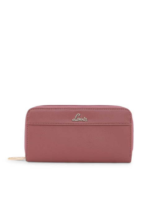 

Lavie Women Mauve Solid Zip Around Wallet