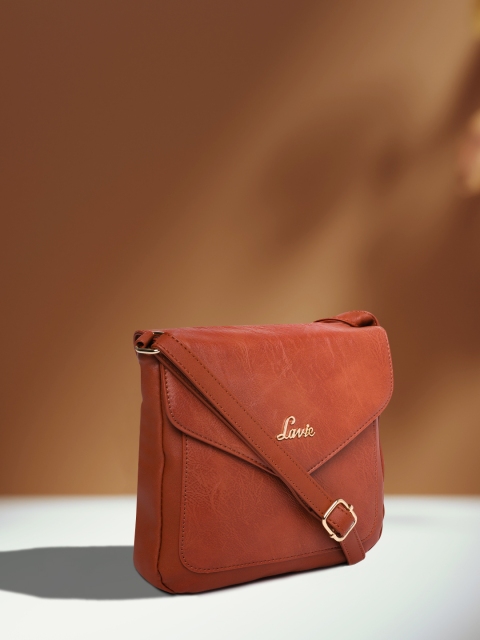 

Lavie Women Rust Brown Solid Sling Bag