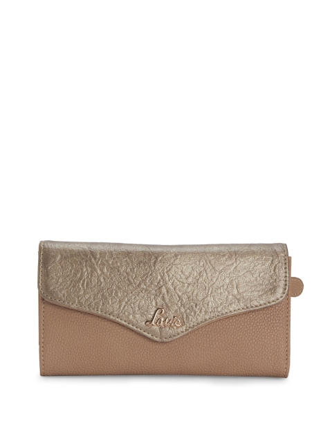 

Lavie Women Beige Solid Three Fold Wallet